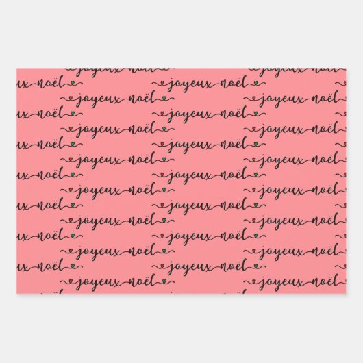 Joyeux Noel French Design Geschenkpapier Set (Vorderseite 2)