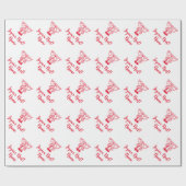 Joyeux Noël French Frohe Weihnachtsverpackung Geschenkpapier (Flach)