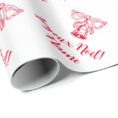 Joyeux Noël French Frohe Weihnachtsverpackung Geschenkpapier (Rolleneckpunkt)