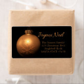 Joyeux Noël Golden Ornament Label (Insitu)