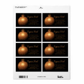 Joyeux Noël Golden Ornament Label (Vorne)