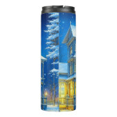 Joyeux Noël Hübsch Blue Christmas House Thermosbecher (Rückseite)