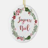 Joyeux Noël Keramik Ornament (Rechts)