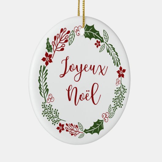 Joyeux Noël Keramik Ornament (Rechts)