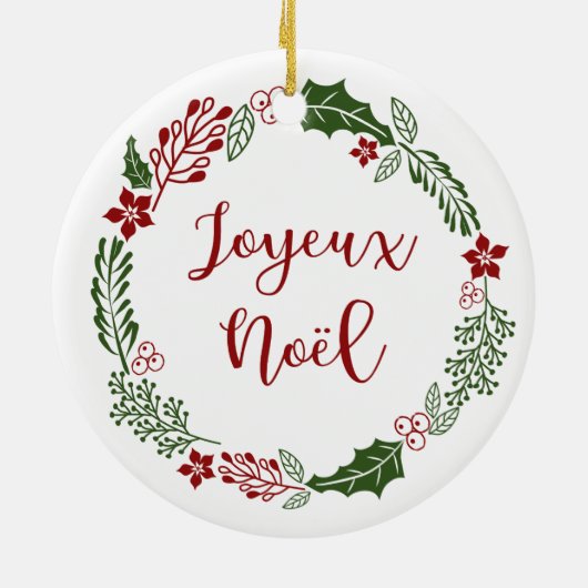 Joyeux Noël Keramik Ornament (Hinten)