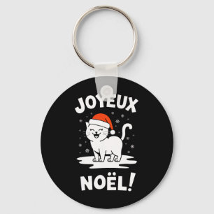 Joyeux Noël Khao Manee White Cat Weihnachtsweihe W Schlüsselanhänger