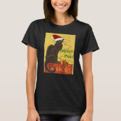 Joyeux Noel Le Chat Noir Christmas Holiday Vector T-Shirt (Vorderseite)