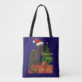 Joyeux Noel Le Chat Noir Spoof With Yule Tree Tasche (Vorderseite)