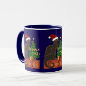 Joyeux Noel Le Chat Noir Spoof With Yule Tree Tasse (Vorderseite Links)