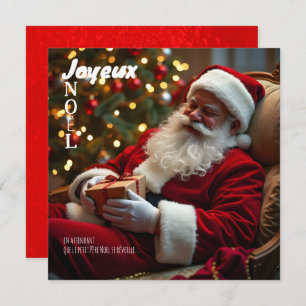 Joyeux Noël Le Père Noël's est endormi SqFC Feiertagskarte
