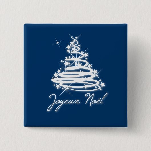 Joyeux Noël mit Weihnachtsbaum Button (Vorderseite)