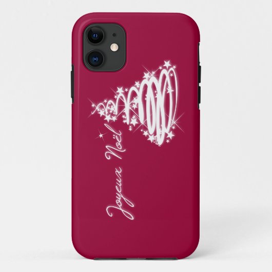 Joyeux Noël mit Weihnachtsbaum Case-Mate iPhone Hülle (Rückseite)