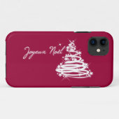 Joyeux Noël mit Weihnachtsbaum Case-Mate iPhone Hülle (Rückseite (Horizontal))