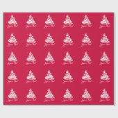 Joyeux Noël mit Weihnachtsbaum Geschenkpapier (Flach)