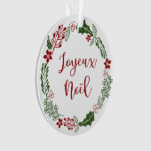 Joyeux Noël Ornament (Vorderseite)