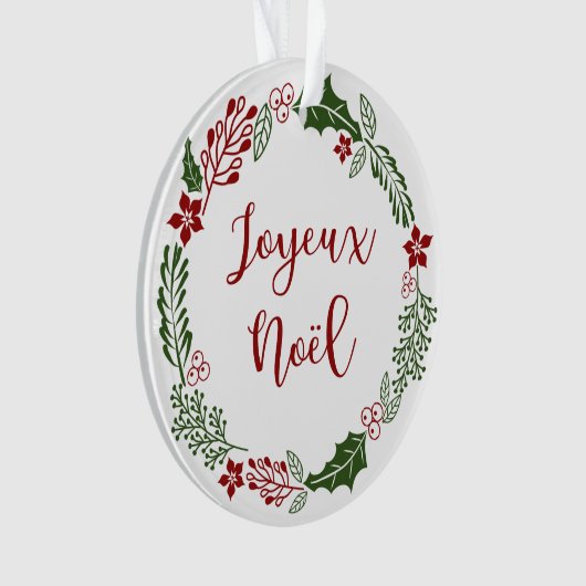 Joyeux Noël Ornament (Vorderseite)