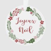 Joyeux Noël Ornament (Vorderseite)
