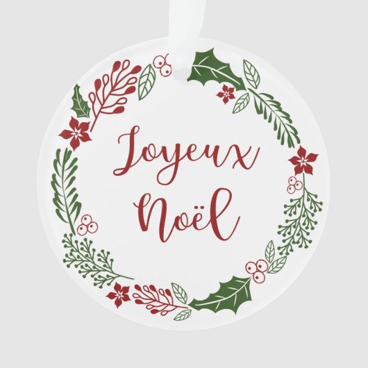 Joyeux Noël Ornament (Vorderseite)