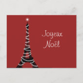 Joyeux Noël Postcard Feiertagspostkarte (Vorderseite)