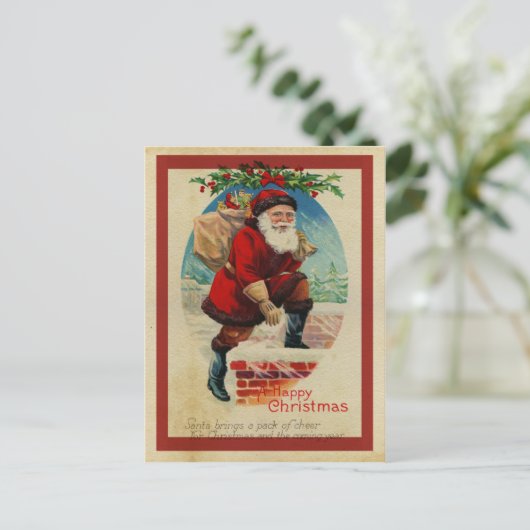 Joyeux Noël Postkarte (Stehend Vorderseite)