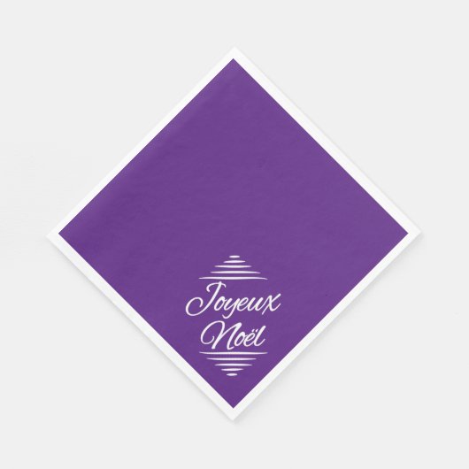 Joyeux Noel - royal purple Serviette (Ecke)