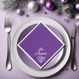 Joyeux Noel - royal purple  Serviette