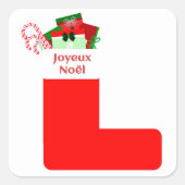 Joyeux Noël Square Stickers (Vorderseite)