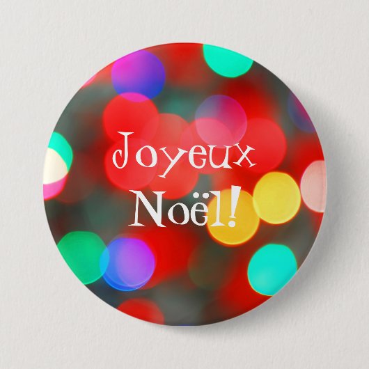 Joyeux Noël Tanzen beleuchtet Knopf Button (Vorderseite)
