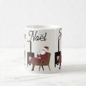 Joyeux Noël Tasse Classique Café Père Noël Cheminé (Mittel)