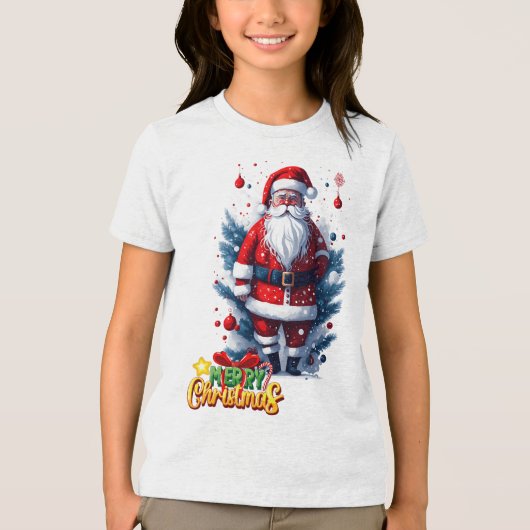 joyeux Noël Tri-Blend Shirt (Vorderseite)