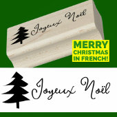 Joyeux Noël und Tree Gummistempel