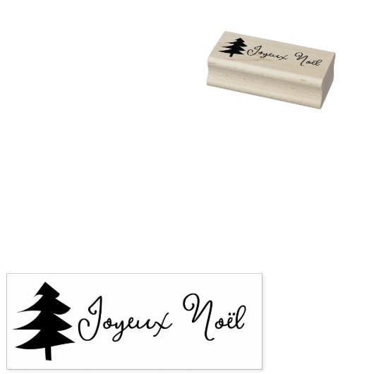Joyeux Noël und Tree Gummistempel (Stempel)