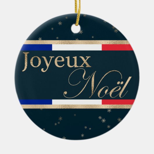 Joyeux Noël - Weihnachtsfeier Keramik Ornament (Vorne)