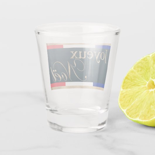 Joyeux Noël - Weihnachtsfeier Schnapsglas (Rückseite)