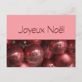 Joyeux Noël Weihnachtsverzierungen Feiertagspostkarte (Vorderseite)