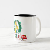 Joyeux noël zweifarbige tasse (VorderseiteRechts)