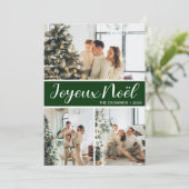 Joyeux Weihnachten 4 Foto Ferienwohnung Karte (Stehend Vorderseite)
