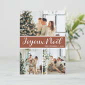 Joyeux Weihnachten 4 Foto Ferienwohnung Karte (Stehend Vorderseite)