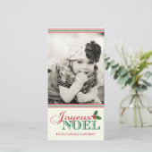 Joyeux-Weihnachten (4x8) Feiertagskarte (Stehend Vorderseite)