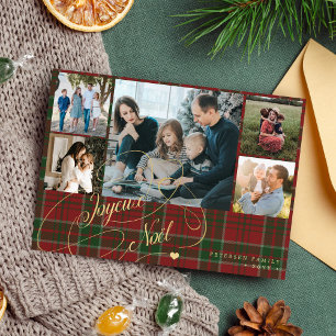 Joyeux Weihnachten 5 Foto Collage elegant Weihnach