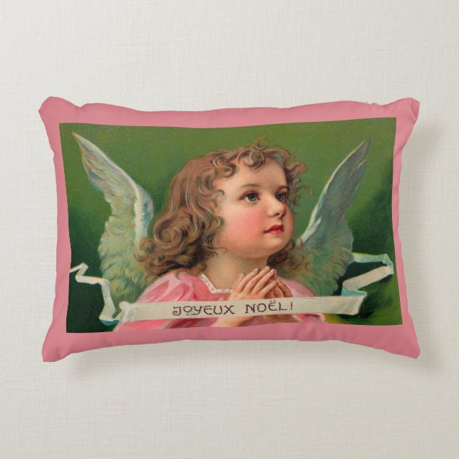 Joyeux Weihnachten Angel Accent Pillow Dekokissen (Vorderseite)