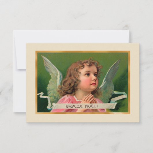 Joyeux Weihnachten Angel Card oder Einladung (Vorderseite)