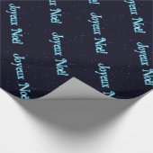 Joyeux-Weihnachten auf Starfield Geschenkpapier (Ecke)