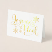 Joyeux Weihnachten Blank Foil Card Folienkarte (Vorderseite)