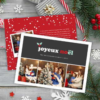 Joyeux Weihnachten Bold Typografie Mistletoe 3 Fot