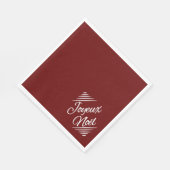 Joyeux Weihnachten - bordeauxweiß Serviette (Ecke)