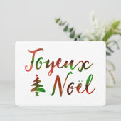 Joyeux-Weihnachten-Buchse Einladung (Stehend Vorderseite)