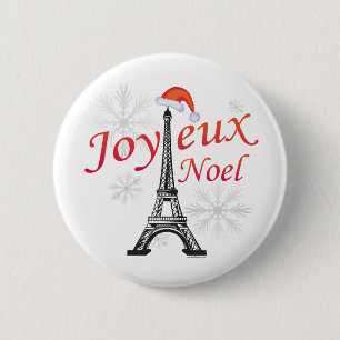 Joyeux Weihnachten Button
