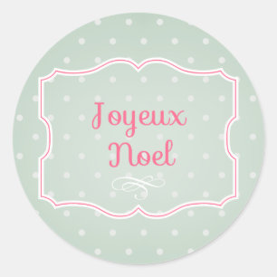 Joyeux Weihnachten Cupcake Topper/Sticker Runder Aufkleber