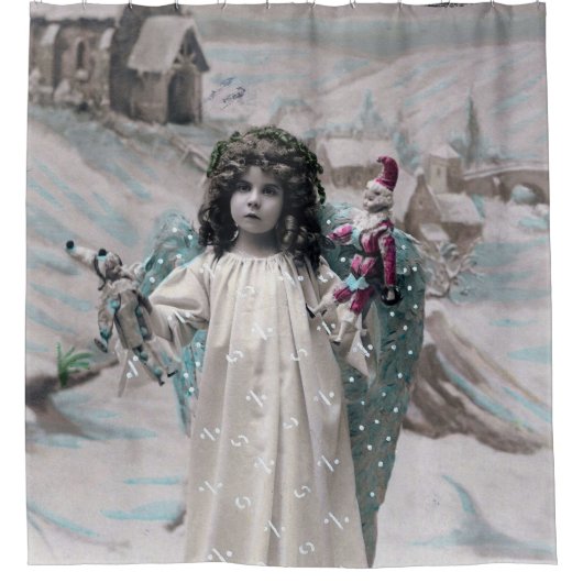 Joyeux Weihnachten Duschvorhang (Vorderseite)